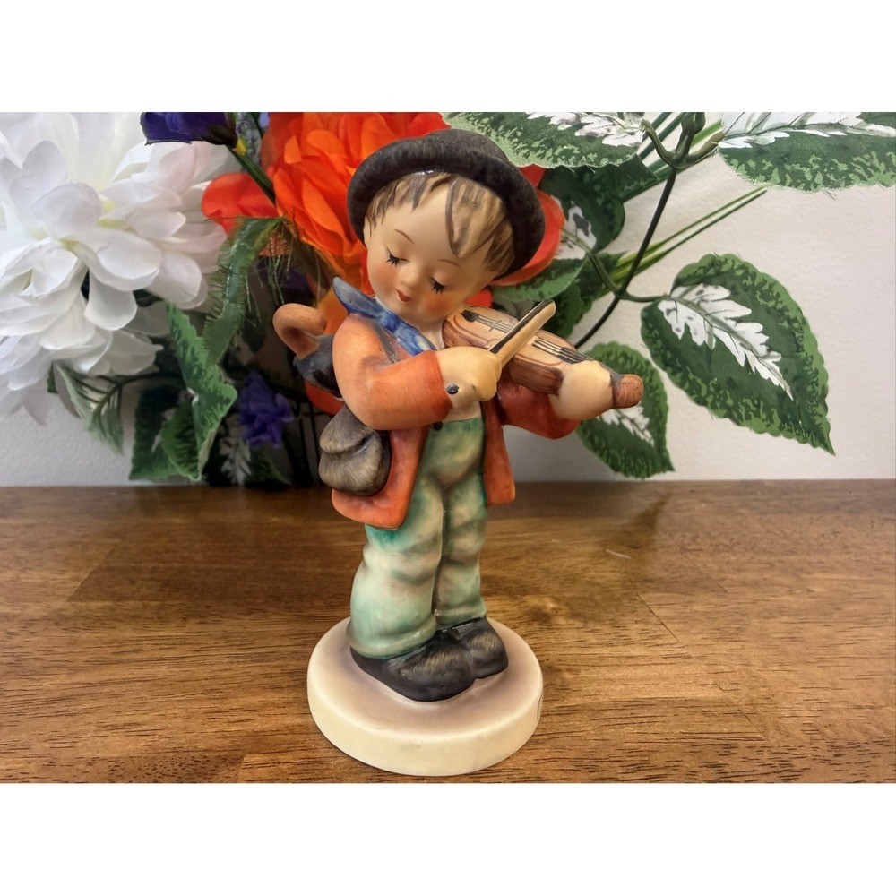 Vintage Hummel Goebel Little Fiddler Figurine West Germany Porcelain MCM Decor